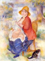 Renoir, Pierre Auguste - Motherhood, Woman Breast Feeding Her Child